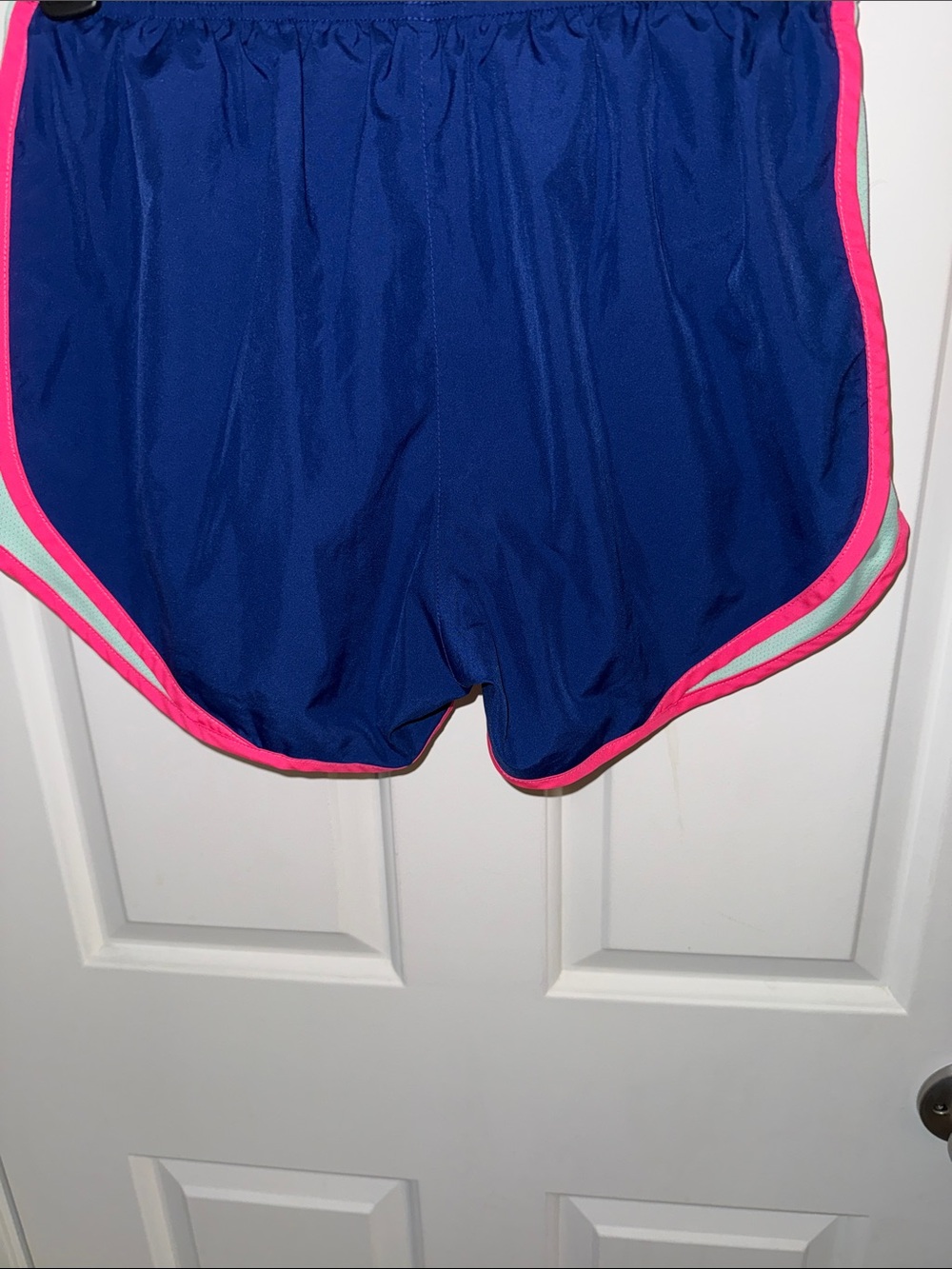 Nike Blue Athletic Shorts with Pink & Mint Trim - Picture 10 of 10